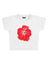 Hibiscus Çiçek Baskılı Crop Baby Tee