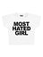 Most Hated Girl Baskılı Crop Baby Tee