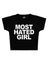 Most Hated Girl Baskılı Crop Baby Tee