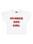 Number One Girl Baskılı Crop Baby Tee