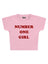 Number One Girl Baskılı Crop Baby Tee
