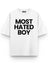 Most Hated Boy Baskılı Unisex Oversize Tişört