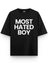Most Hated Boy Baskılı Unisex Oversize Tişört