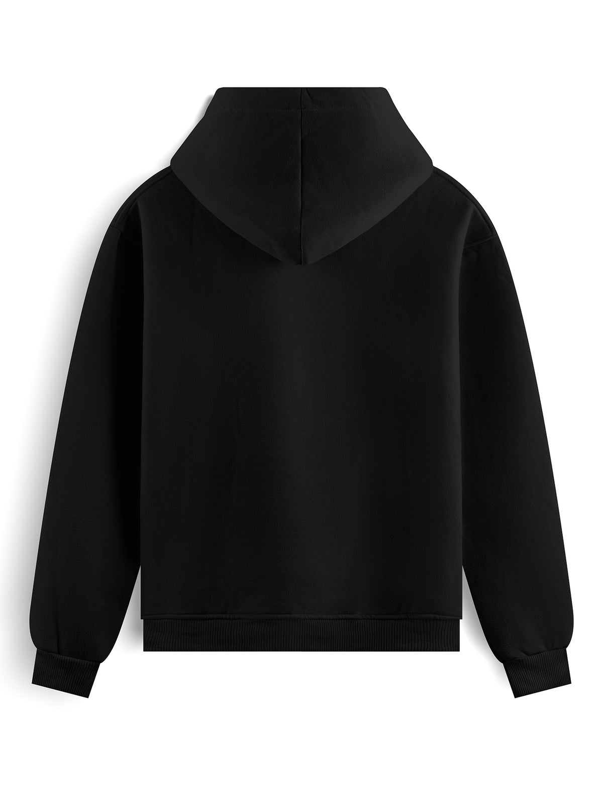 Maincharacter Baskılı Oversize Kapüşonlu Sweatshirt Hoodie Siyah arka görünüm