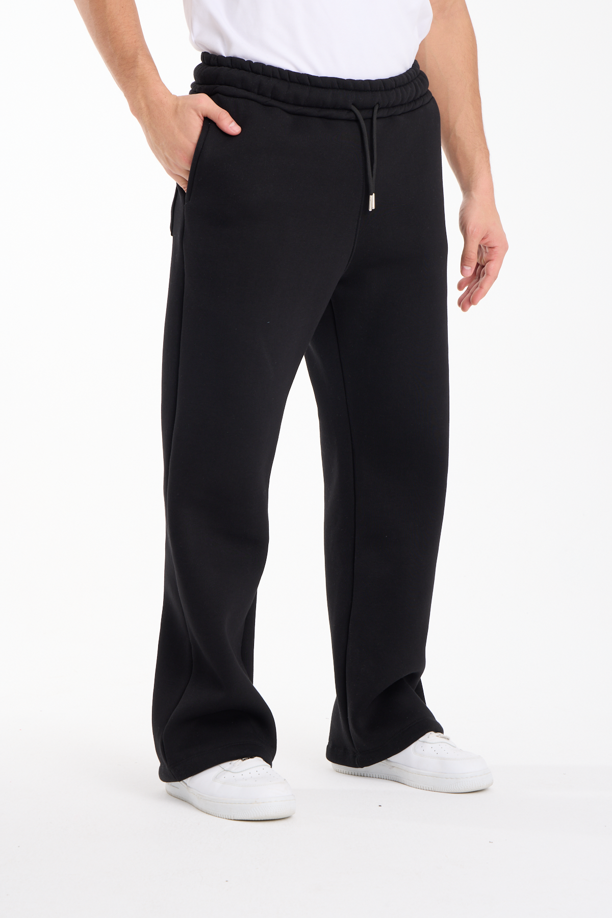 Ayarlanabilir Geniş Stoperli Paça Kışlık Baggy Eşofman Altı