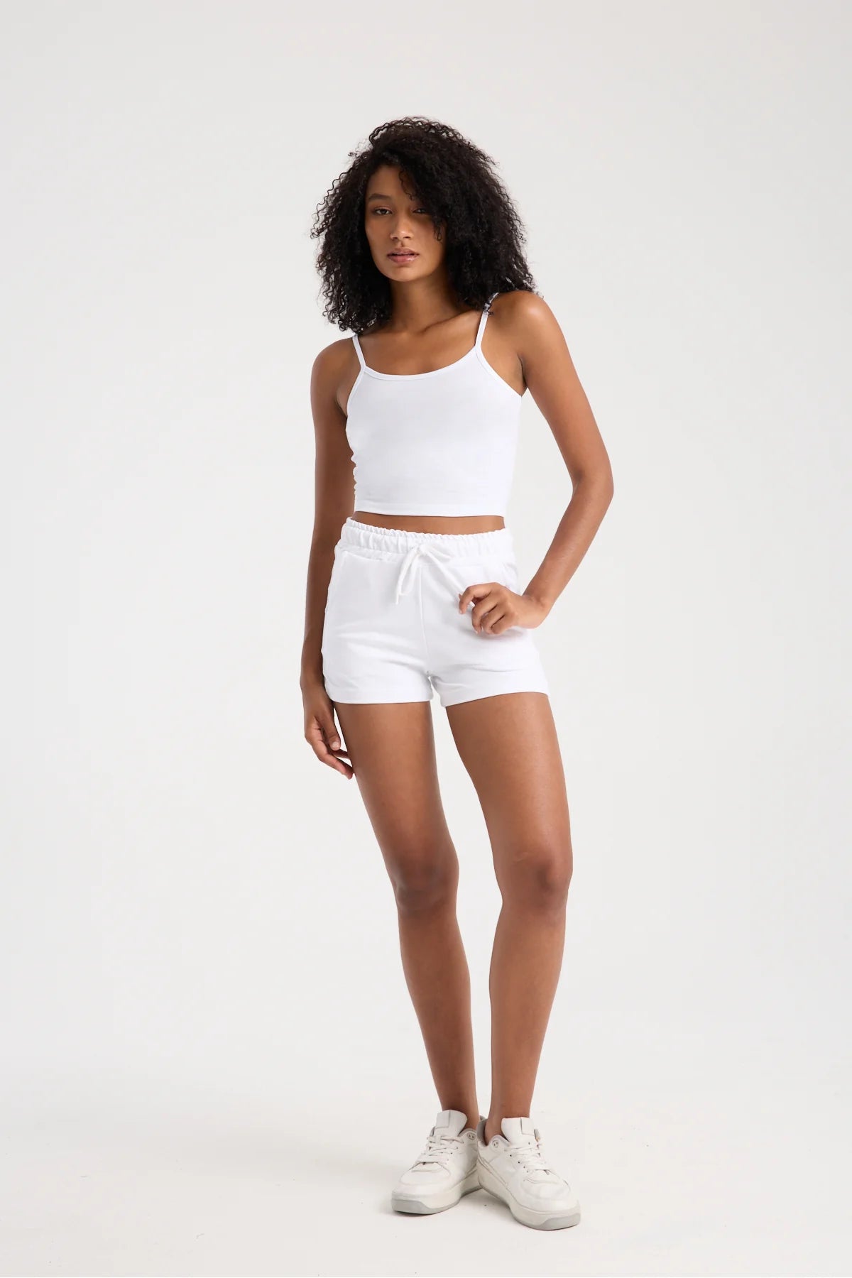 İp Askılı Basic Tank Top Crop