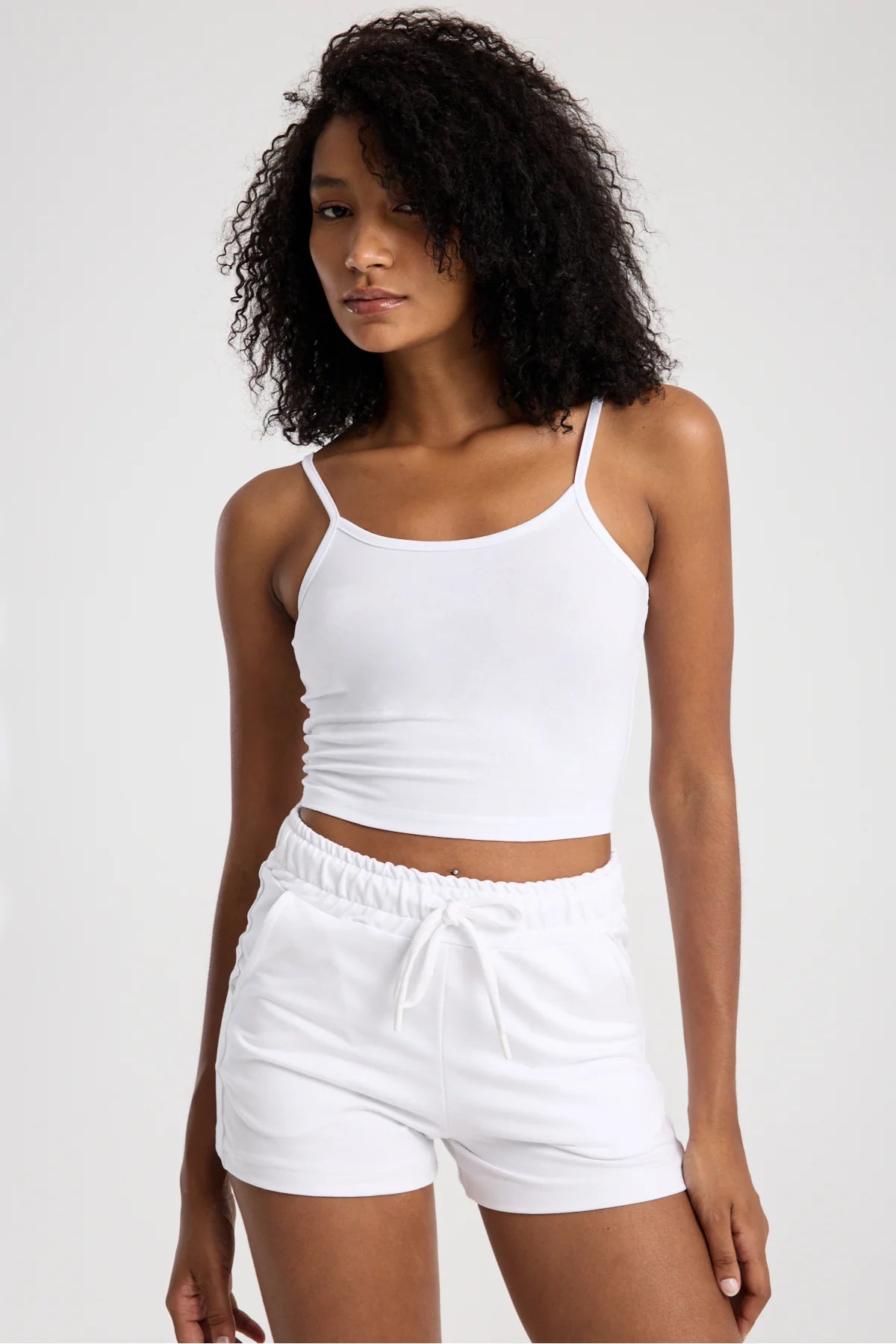 İp Askılı Basic Tank Top Crop
