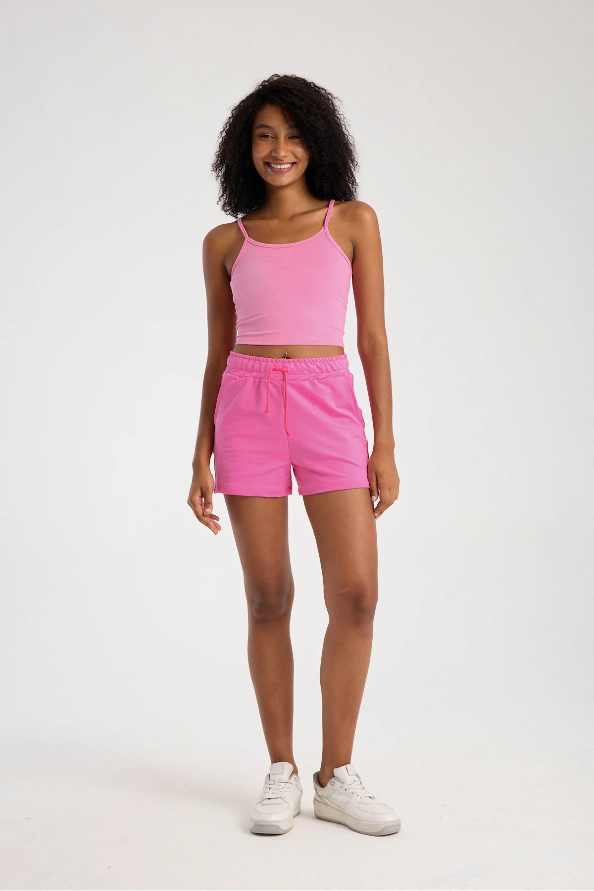 İp Askılı Basic Tank Top Crop