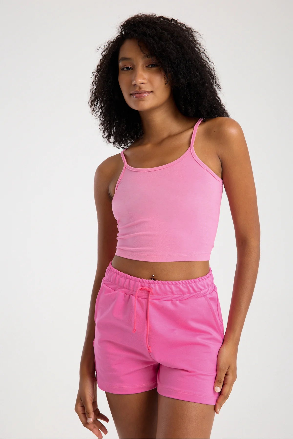İp Askılı Basic Tank Top Crop