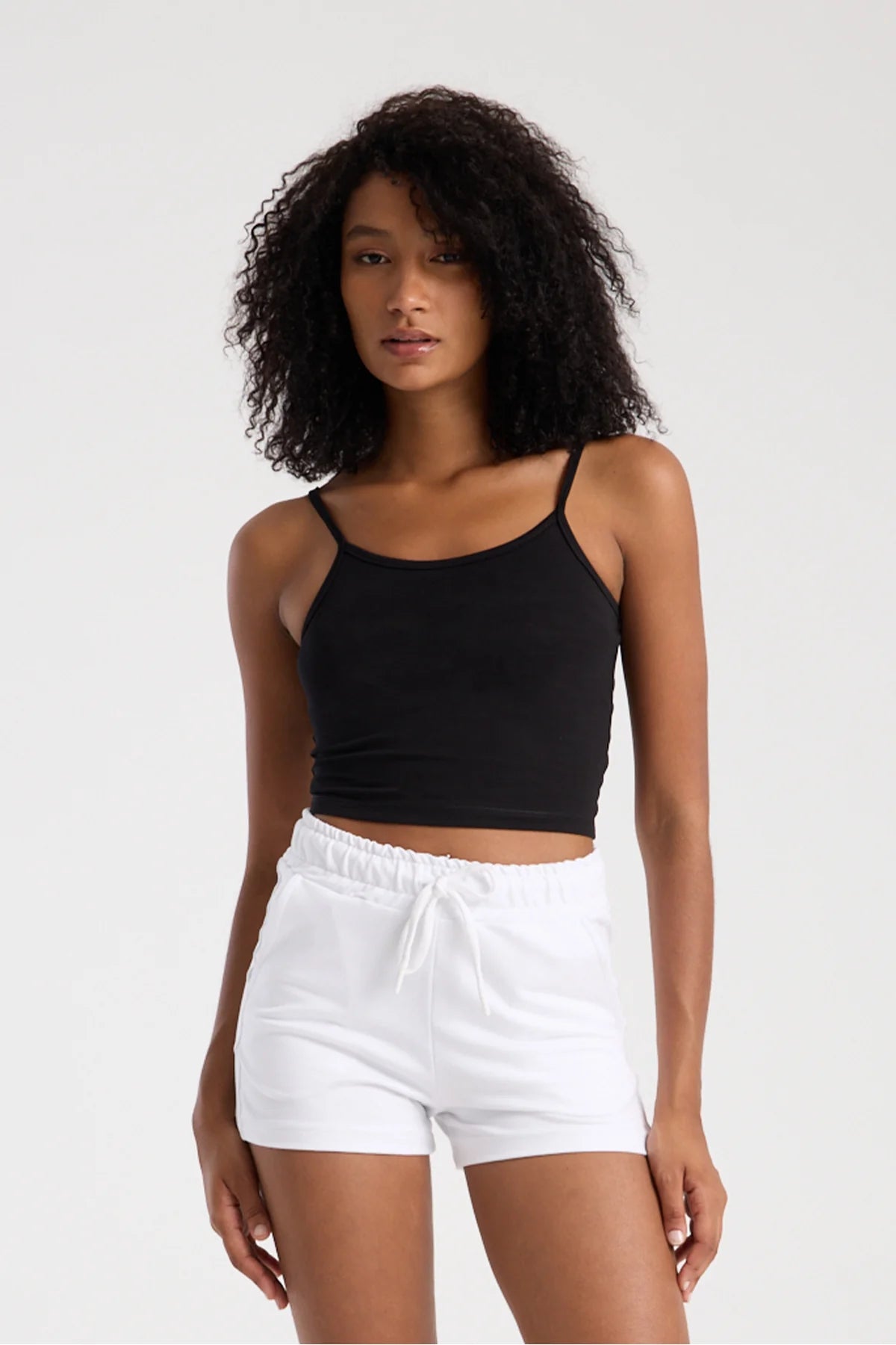 İp Askılı Basic Tank Top Crop