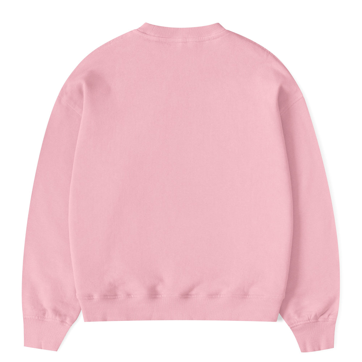 Basic Oversize Sweatshirt Pembe arka görünüm