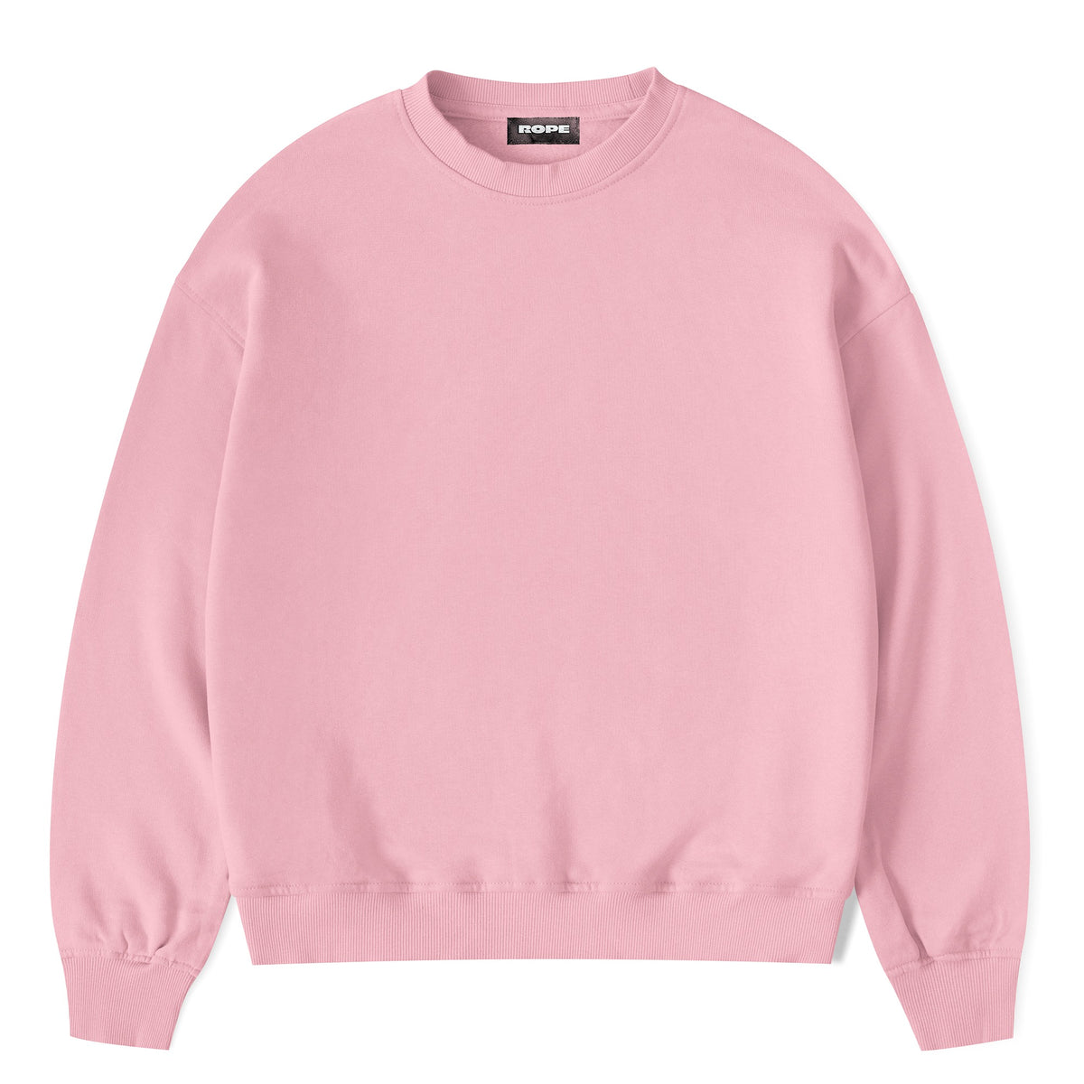 Basic Oversize Sweatshirt Pembe ön görünüm