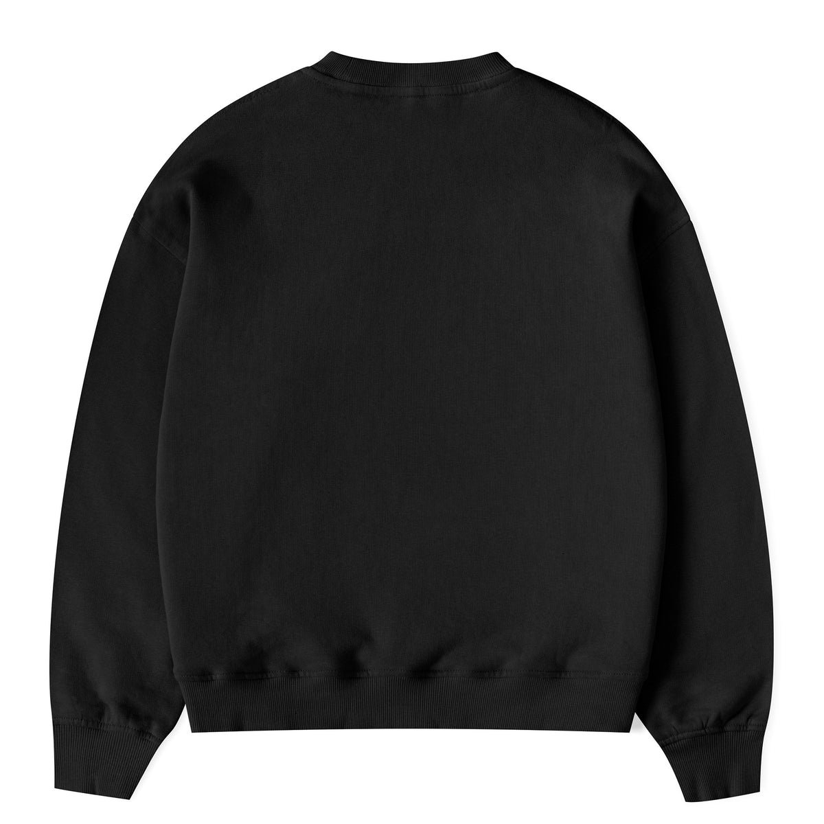 Basic Oversize Sweatshirt Siyah arka görünüm