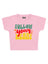 Kadın Follow Your Heart Baskılı Crop Baby Tee