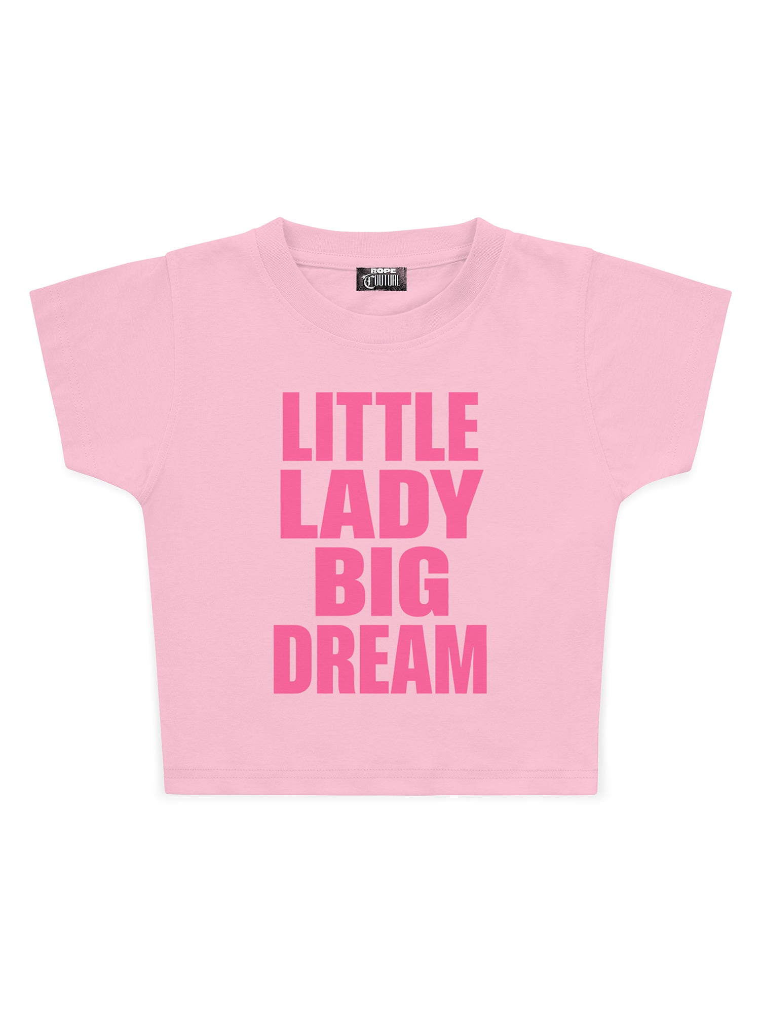 Little Lady Big Dream Baskılı Crop Baby Tee