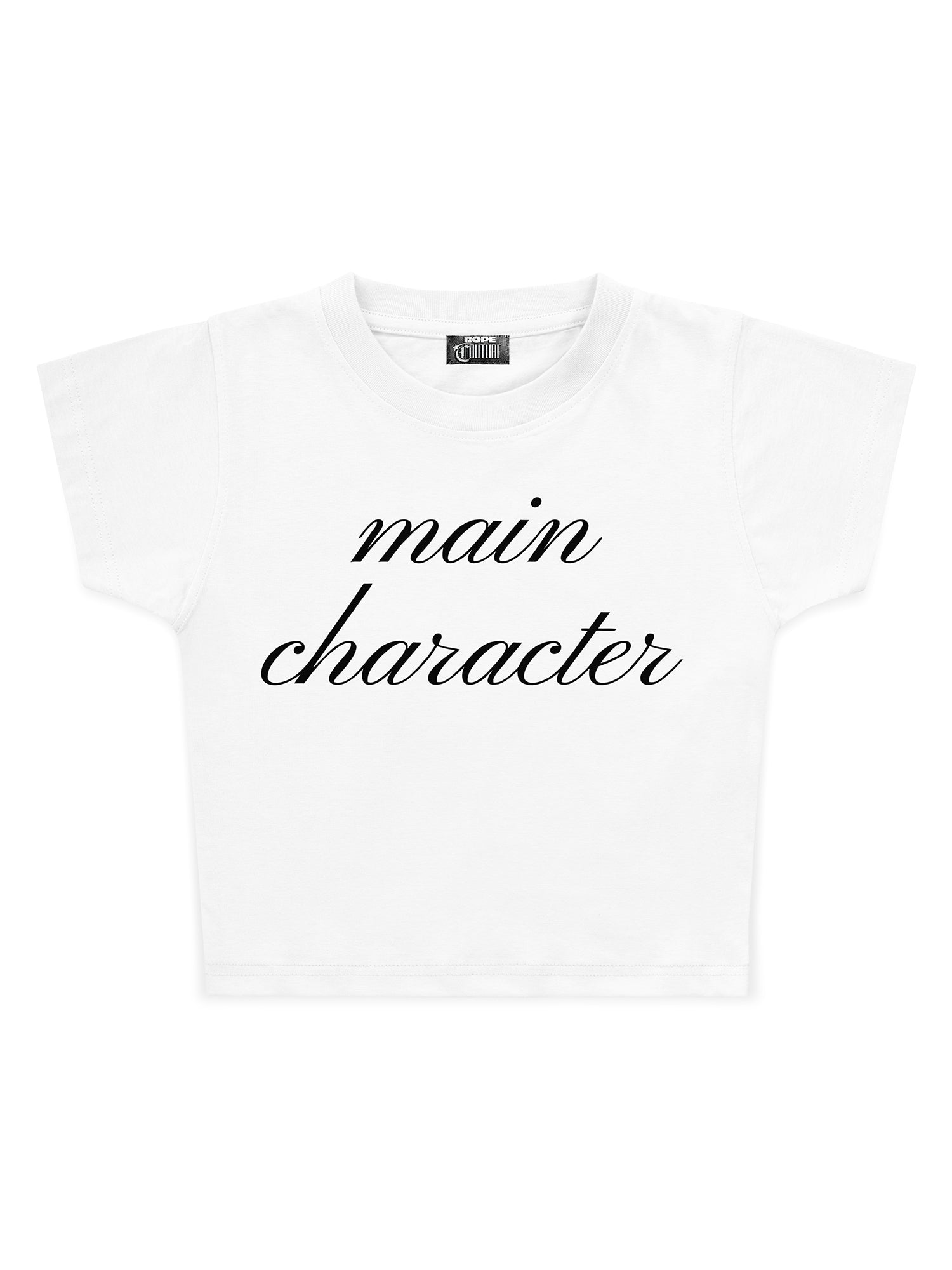 Main Character Baskılı Crop Baby Tee