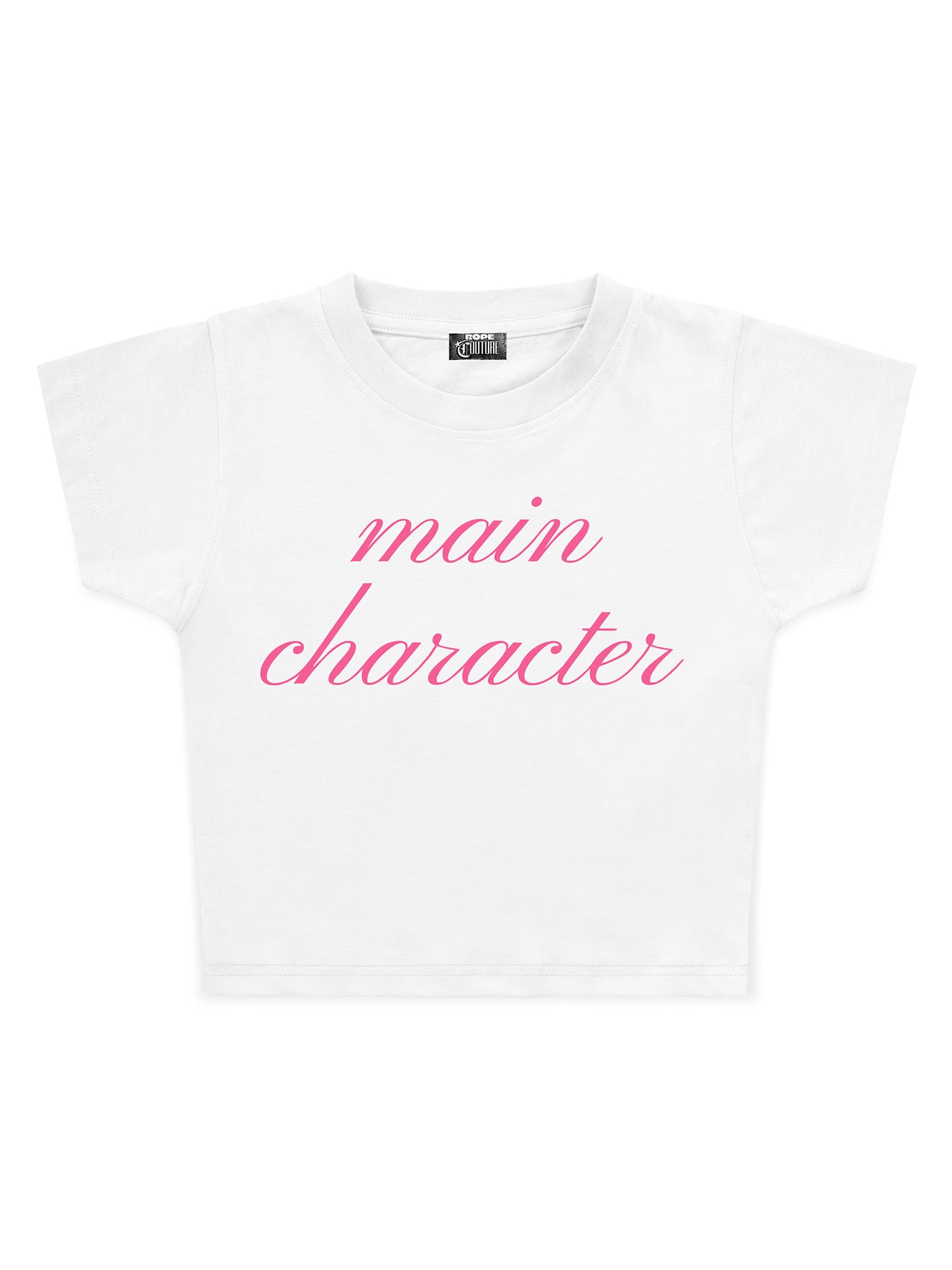 Main Character Baskılı Crop Baby Tee