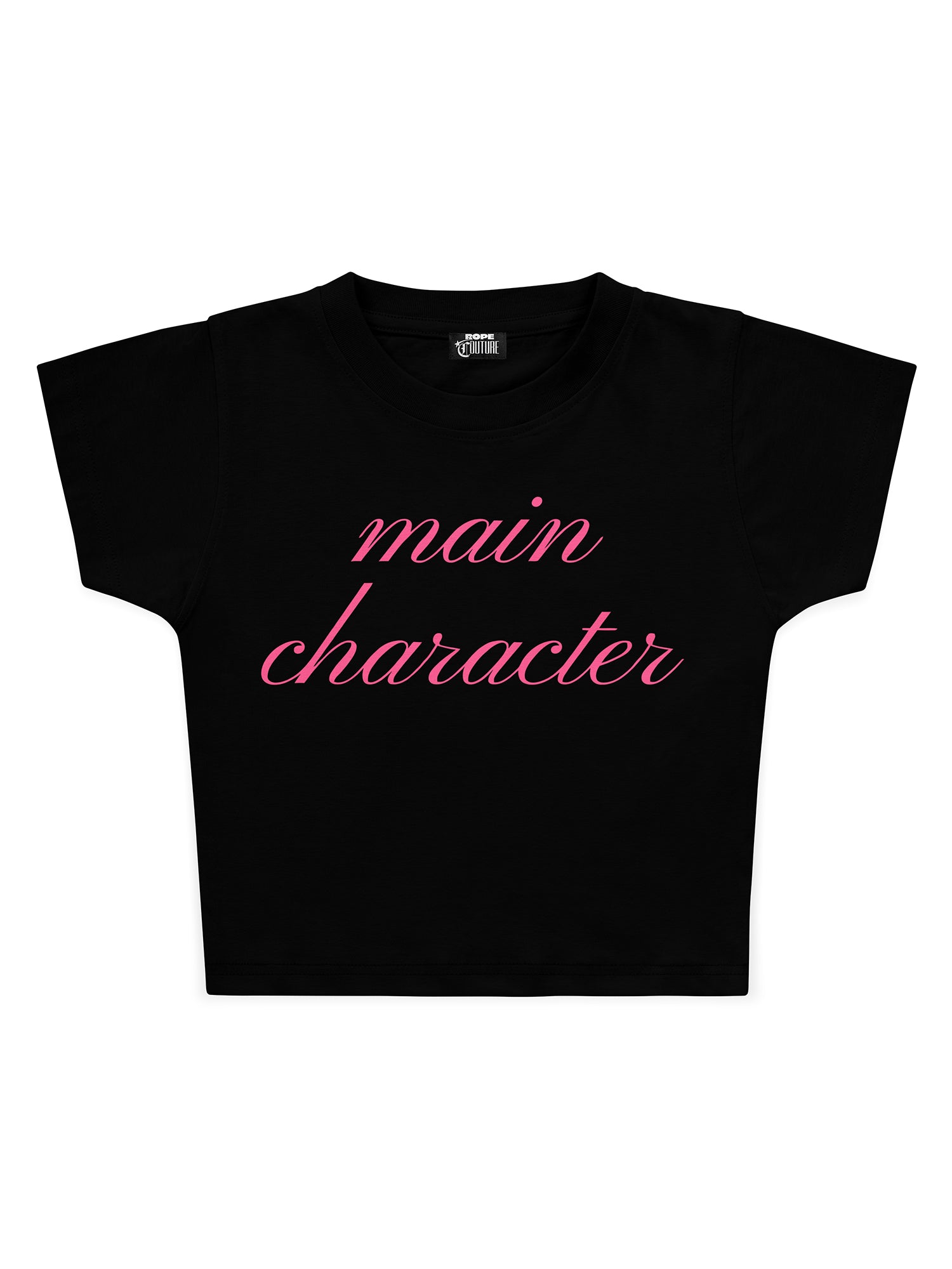Main Character Baskılı Crop Baby Tee