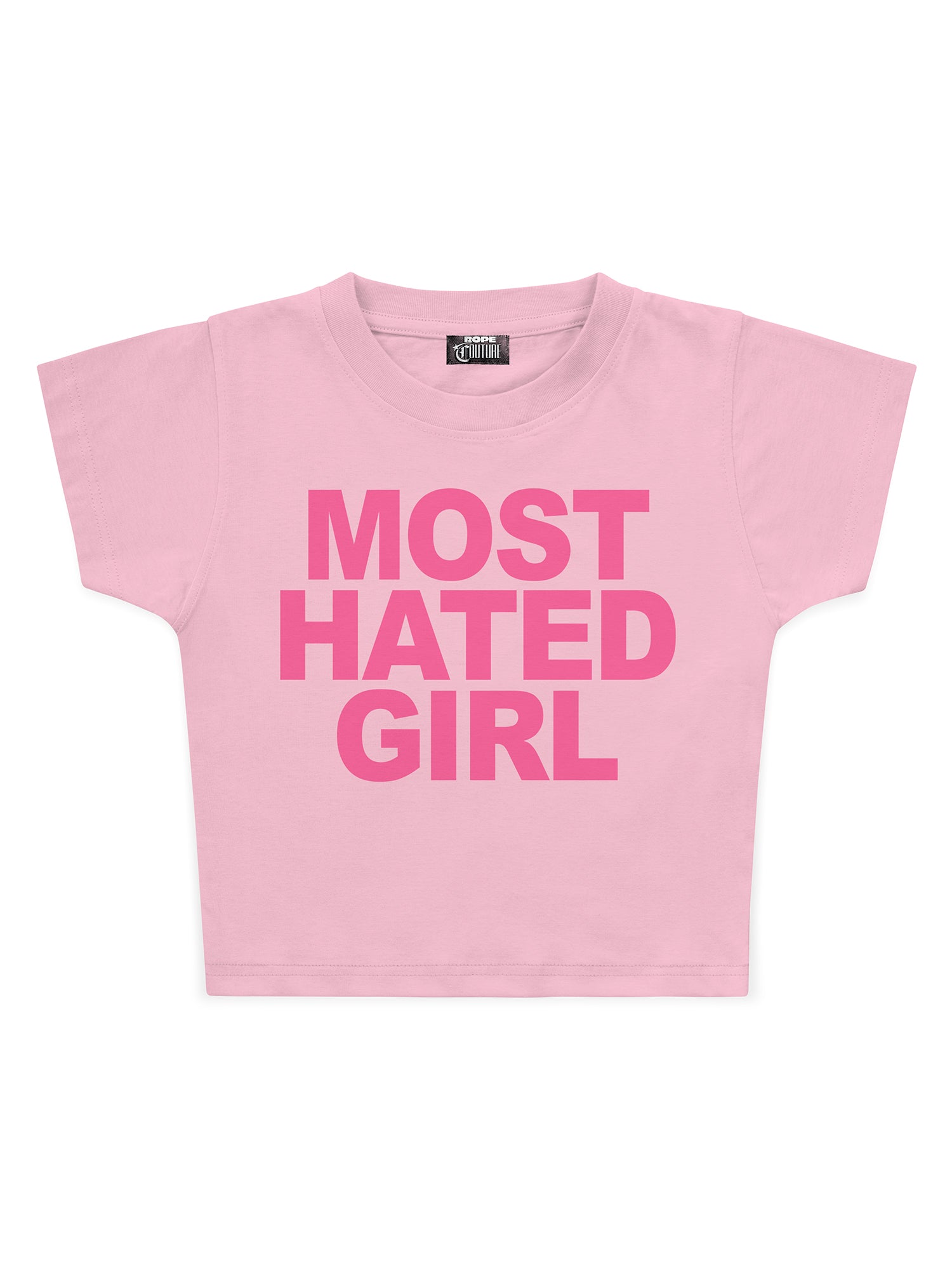 Most Hated Girl Baskılı Crop Baby Tee
