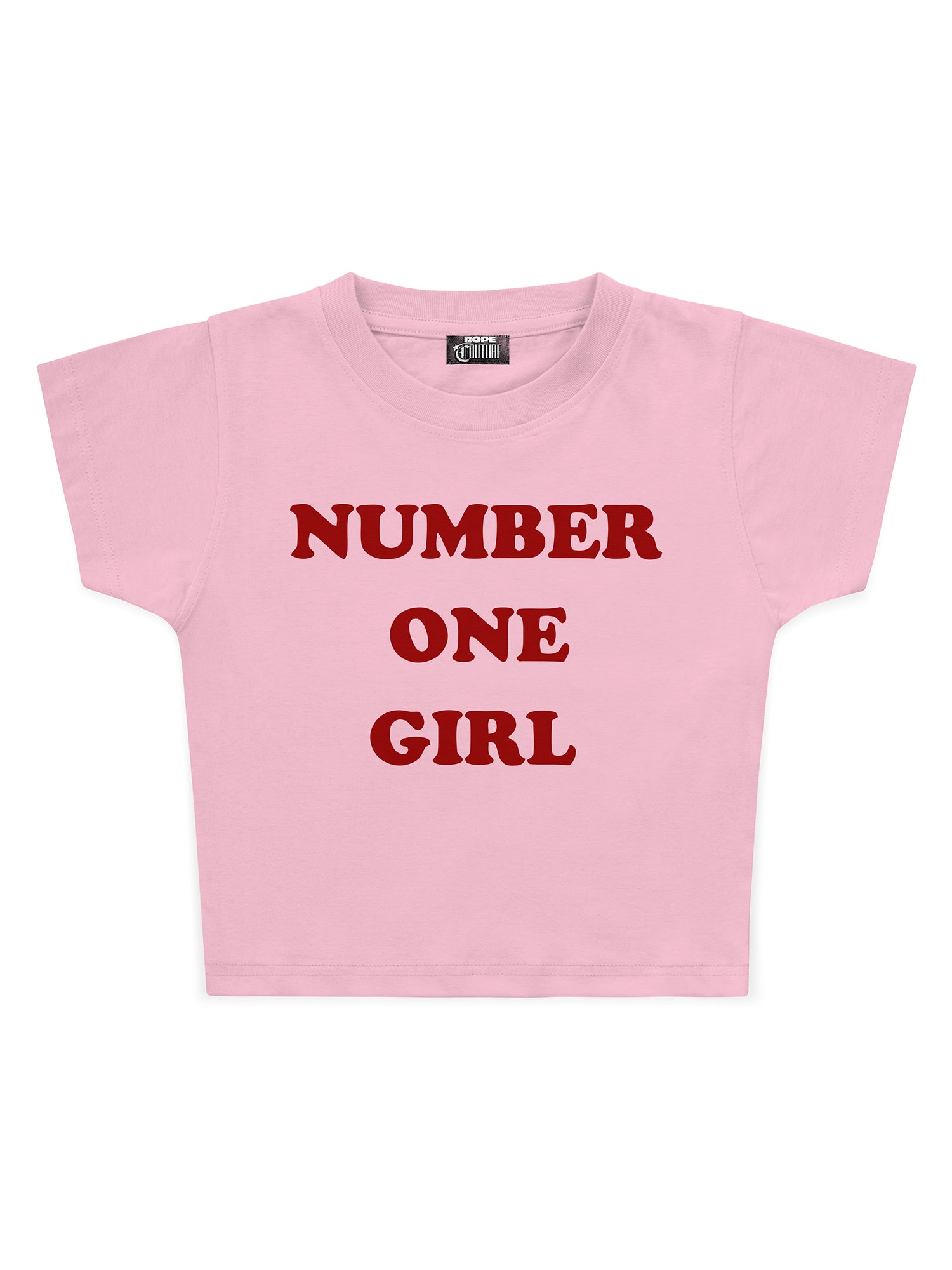 Number One Girl Baskılı Crop Baby Tee