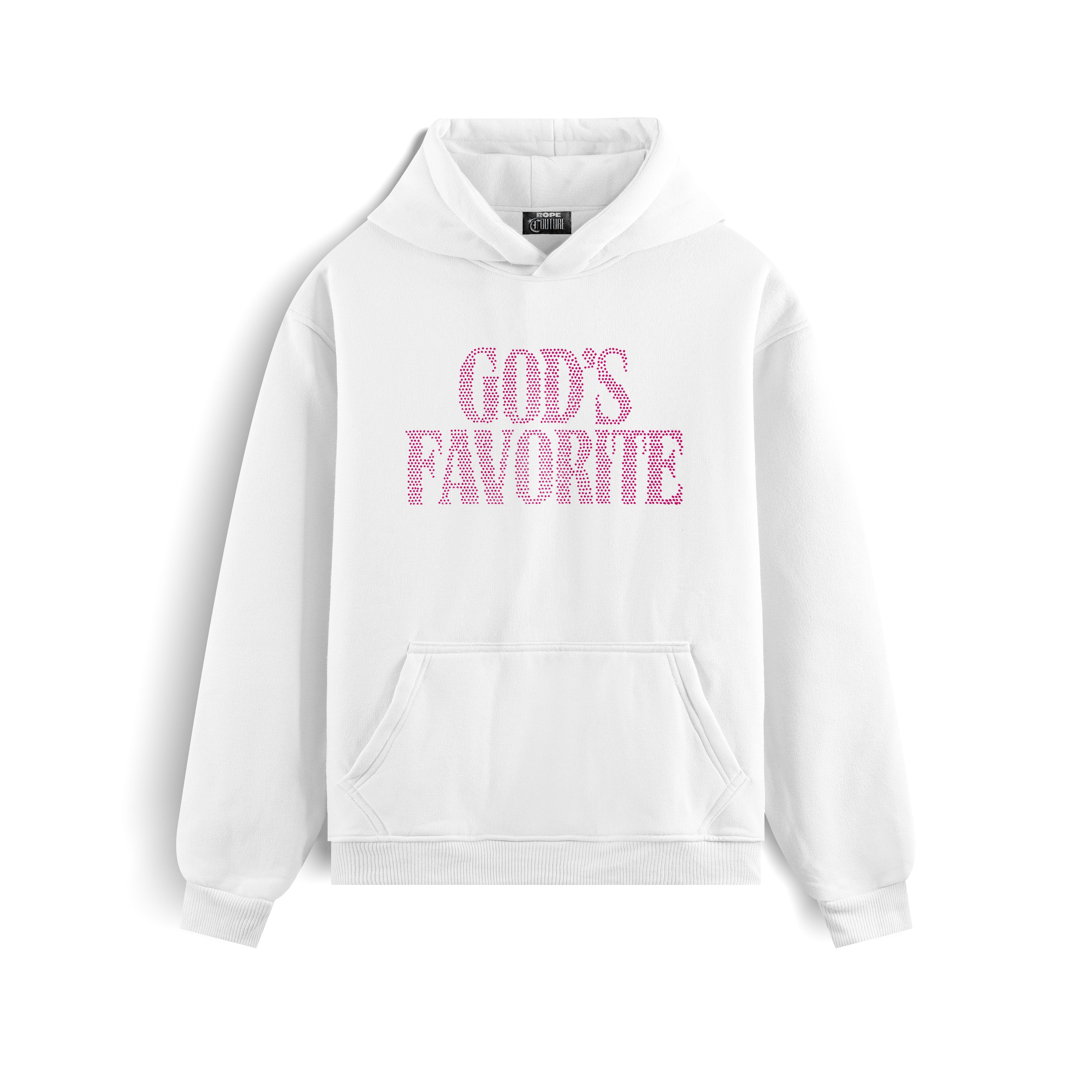 God's Favorite Taş Baskılı Kapüşonlu İçi Polarlı Oversize Hoodie Sweatshirt