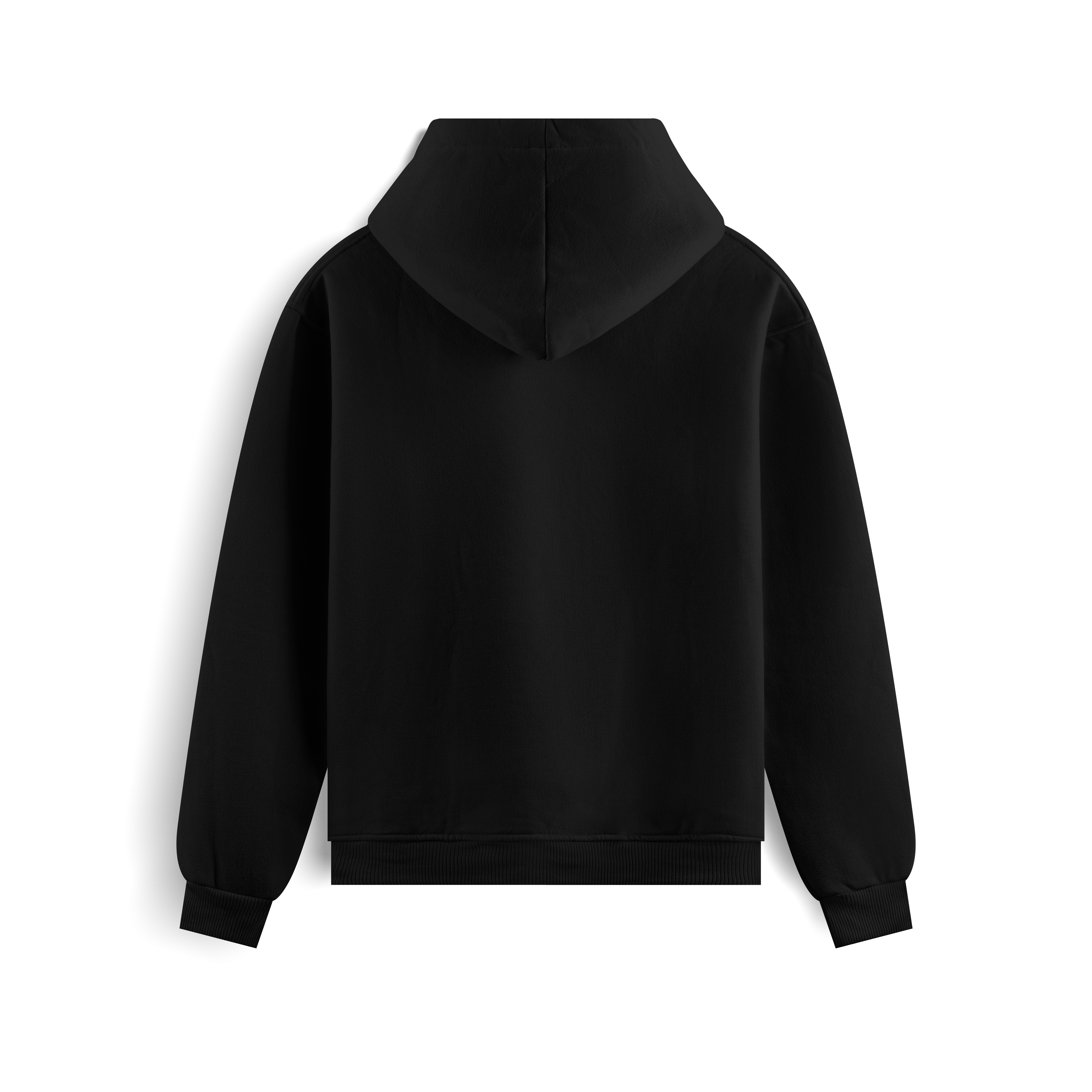 Quenn Taş Baskılı Kapüşonlu İçi Polarlı Oversize Hoodie Sweatshirt