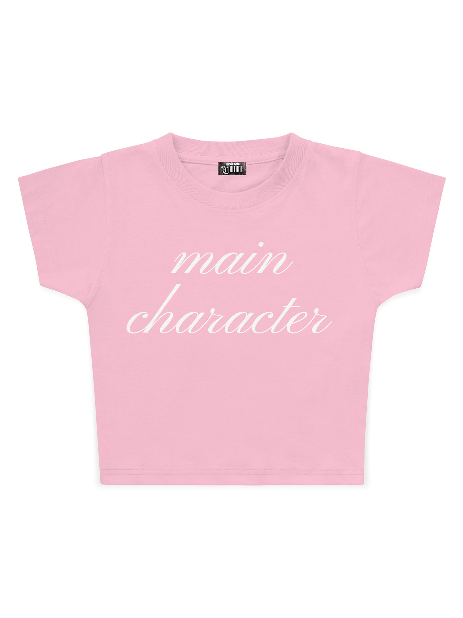 Main Character Baskılı Crop Baby Tee