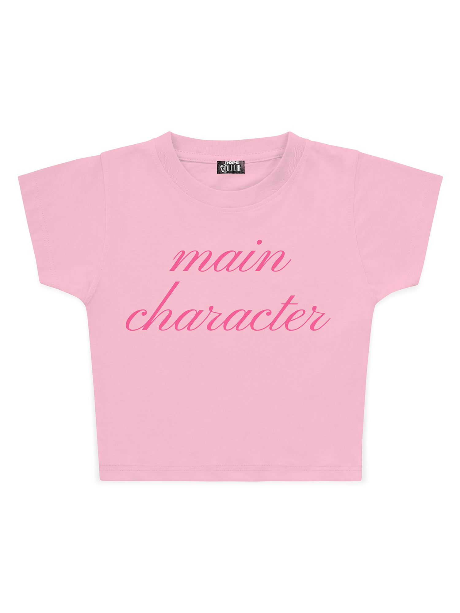 Main Character Baskılı Crop Baby Tee