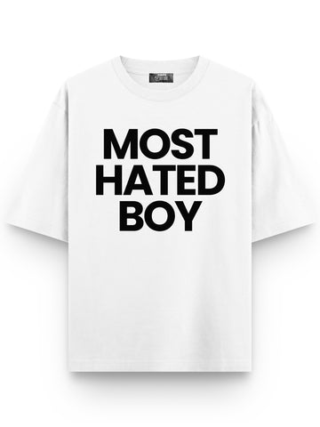 Most Hated Boy Baskılı Unisex Oversize Tişört