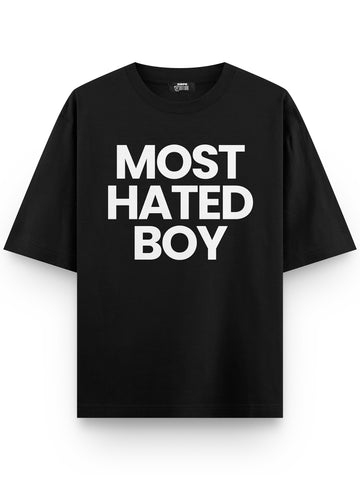 Most Hated Boy Baskılı Unisex Oversize Tişört