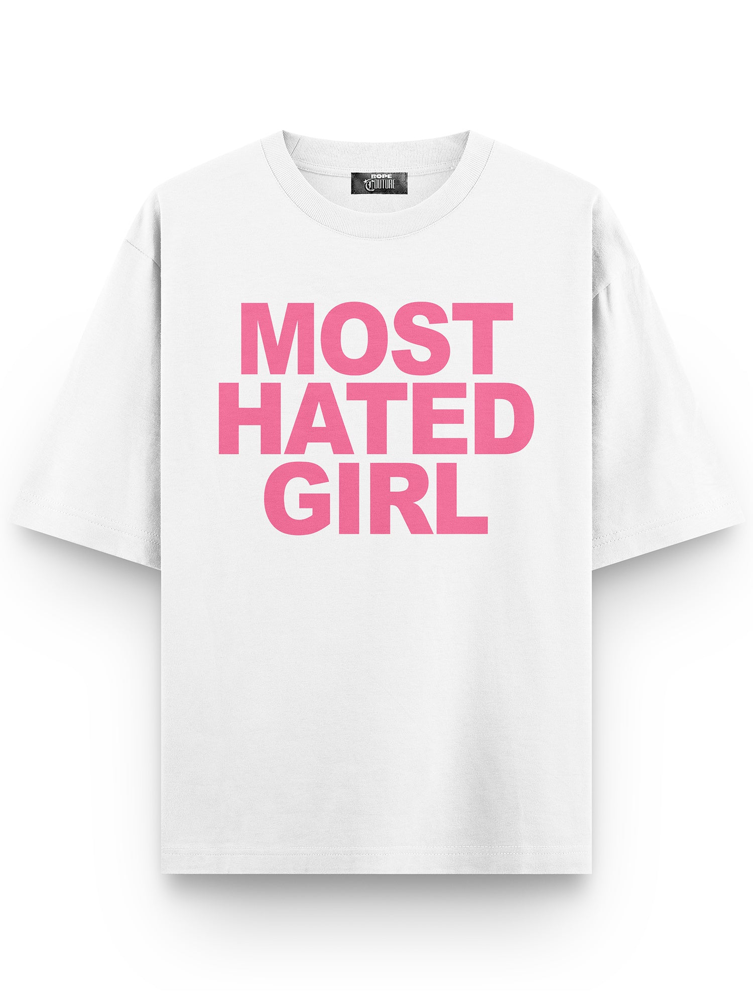 Most Hated Girl Baskılı Unisex Oversize Tişört