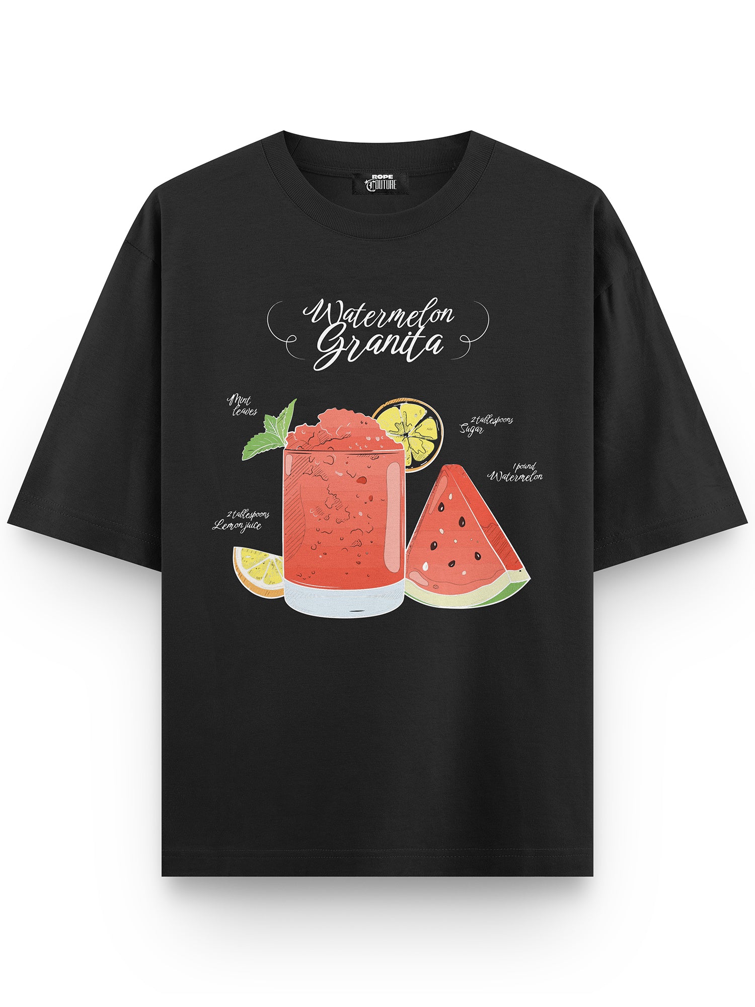 Watermelon Granita Baskılı Unisex Oversize Tişört