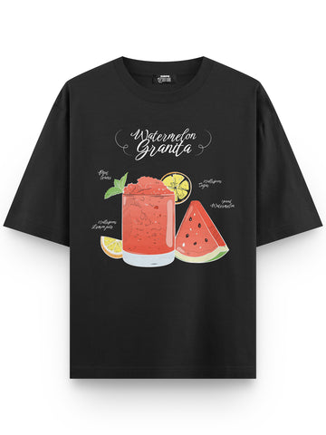 Watermelon Granita Baskılı Unisex Oversize Tişört