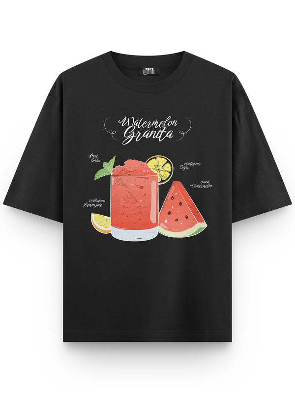 Watermelon Granita Baskılı Unisex Oversize Tişört